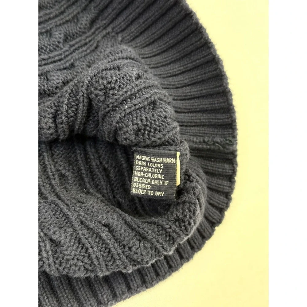 Vintage Chaps Ralph Lauren Golf Navy Blue Cable Knit Cotton Sweater Mens Size XL